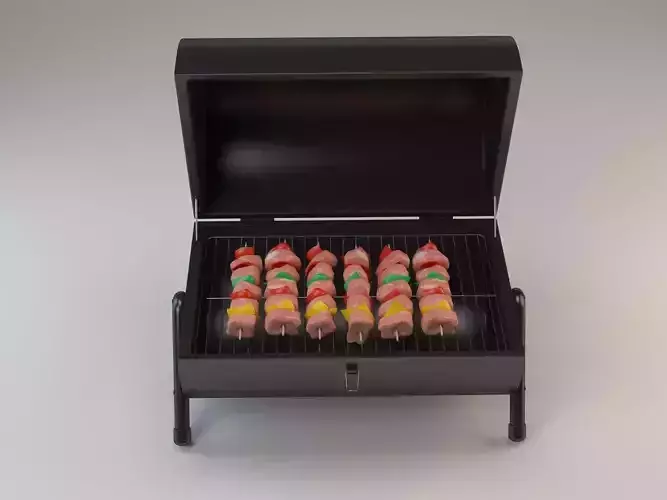 Shish kebab 3D model