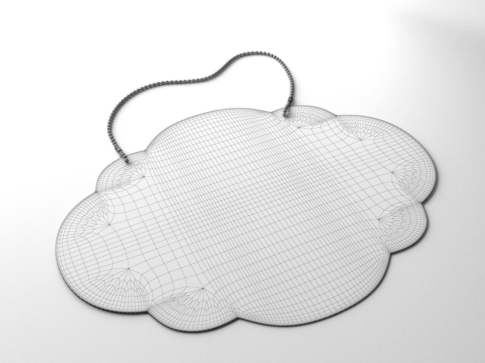 Open Sign Board 3D model_1