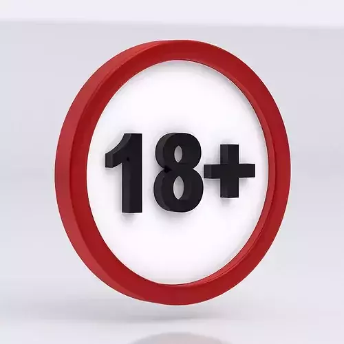 Age Restriction Symbol Red White 18