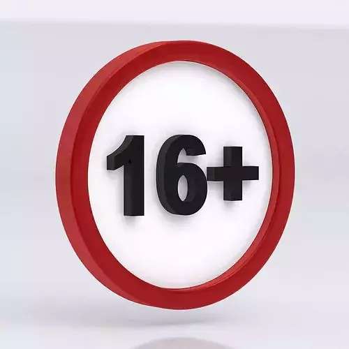 Age Restriction Symbol Red White 16
