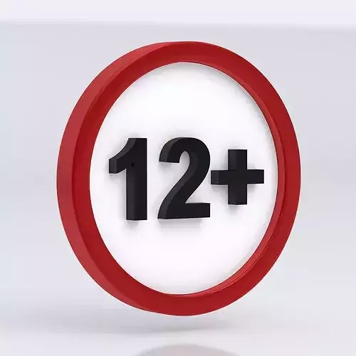 Age Restriction Symbol Red White 12