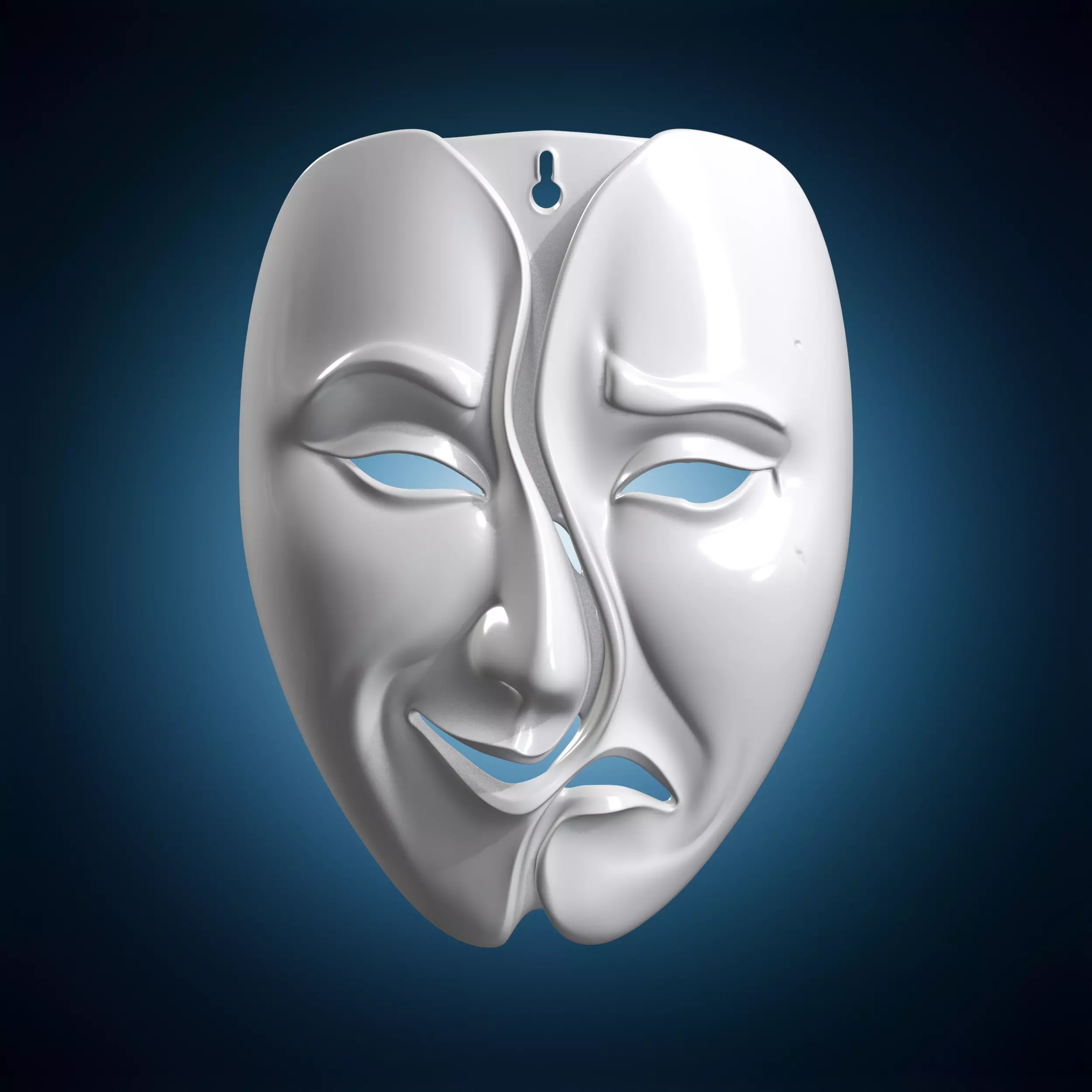 Wave Theater Mask 3D Print Model 3D print model