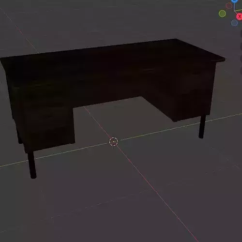 office desk Low-poly 3D model 5