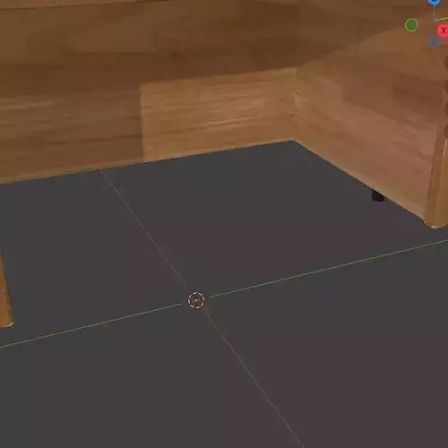 office desk Low-poly 3D model 4