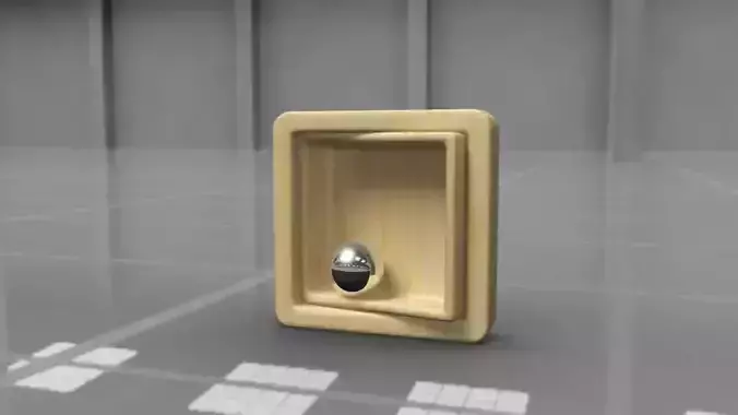 Labyrinth wooden box with egg in it