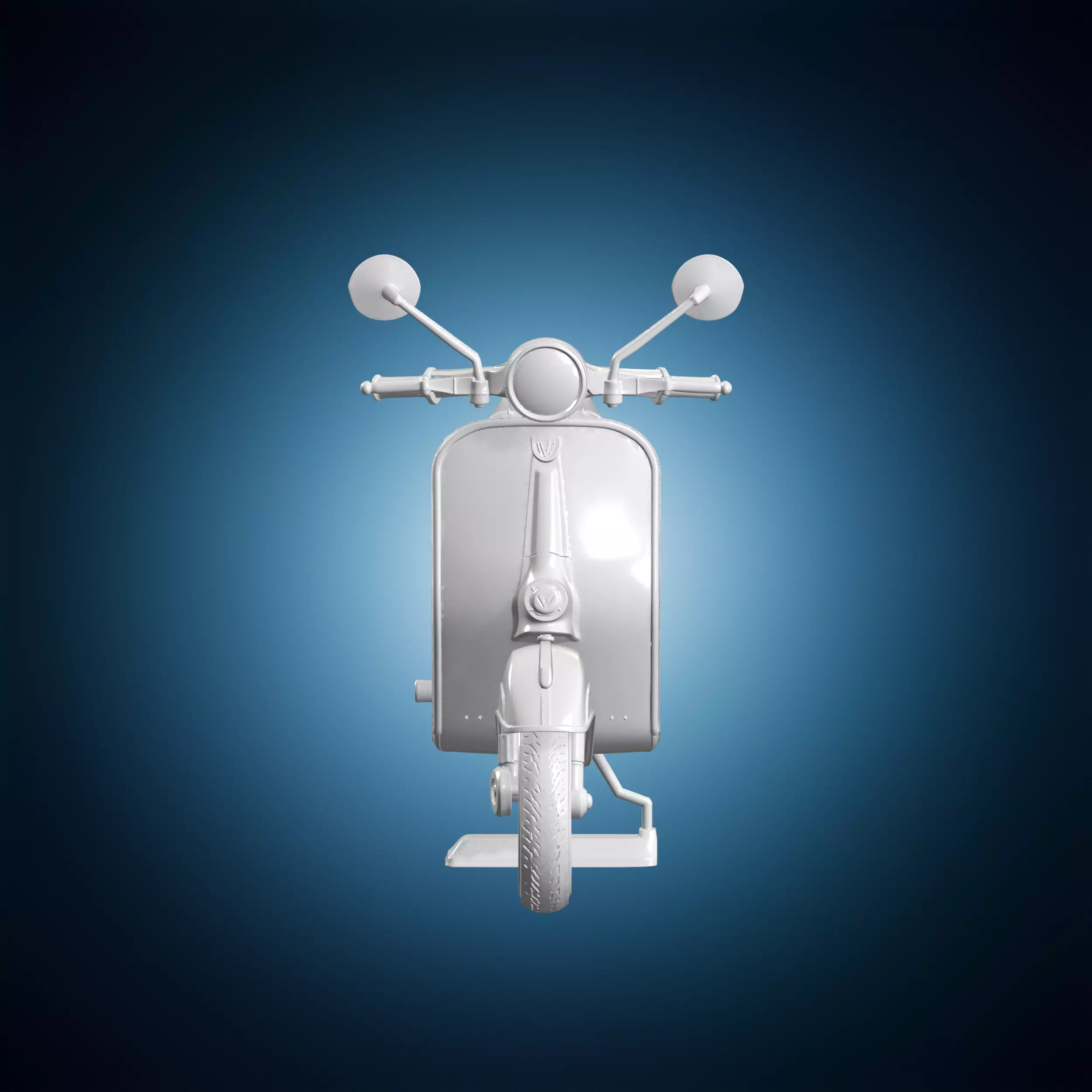 Retro Scooter Vespa Style 3D Print Model 3D print model