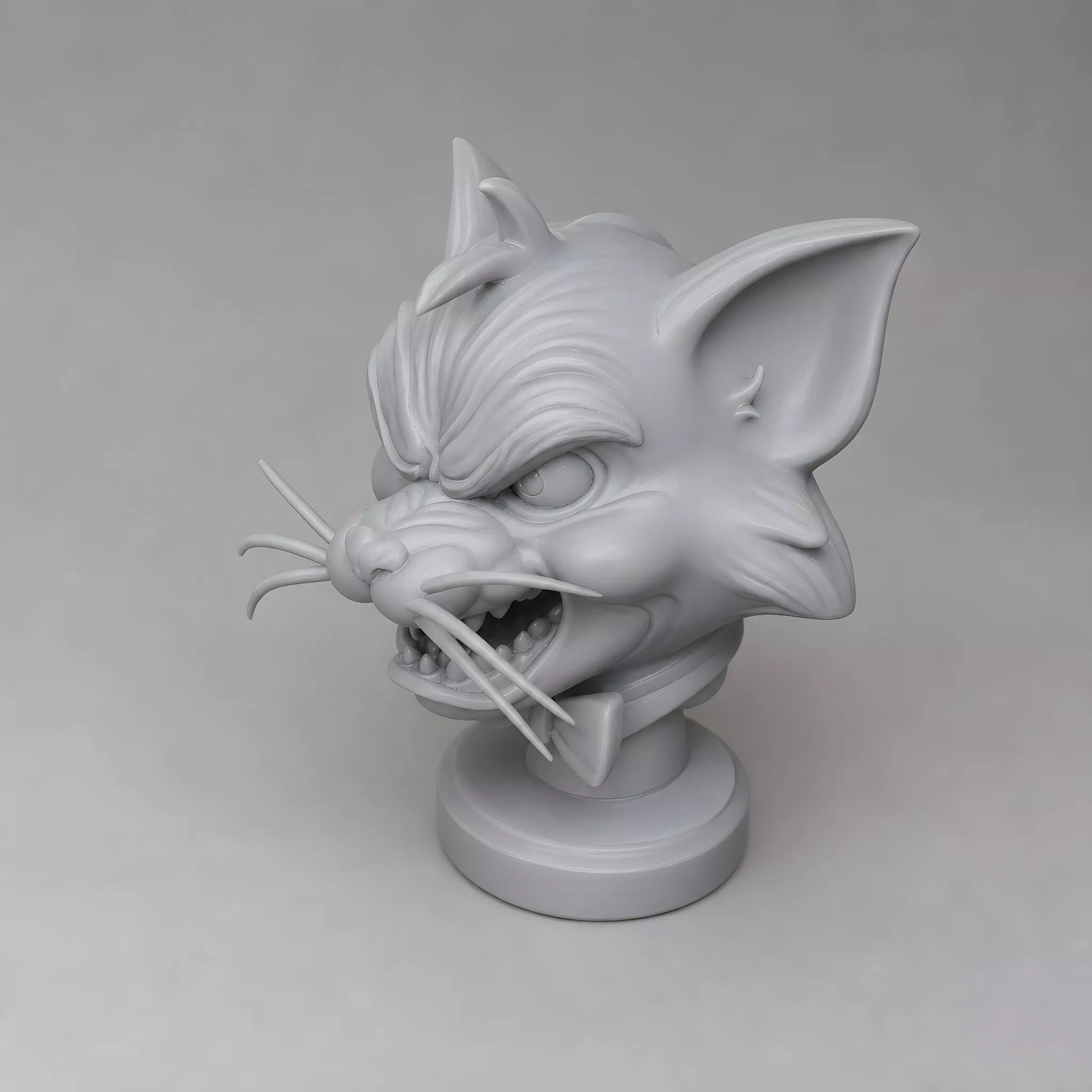 Tom Cat Angry Fan Art 3D Print Model 3D print model