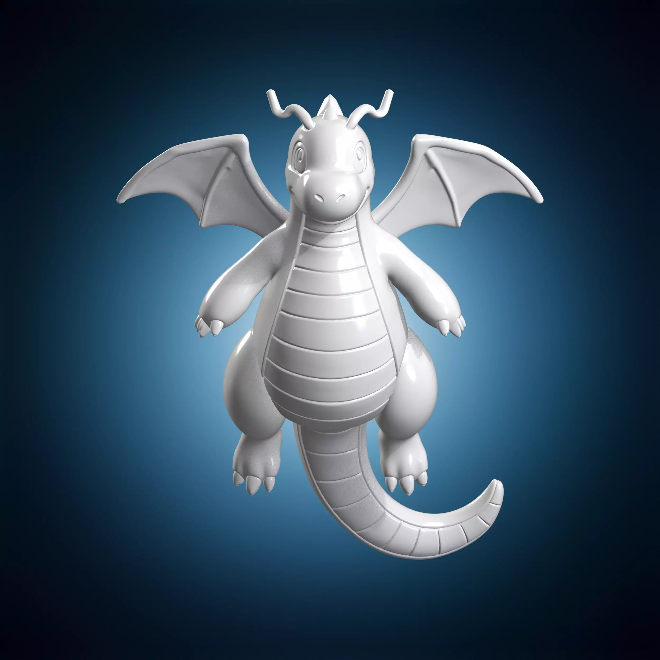 Dragonite Flying Pose Fan Art 3D Print Model 3D print model