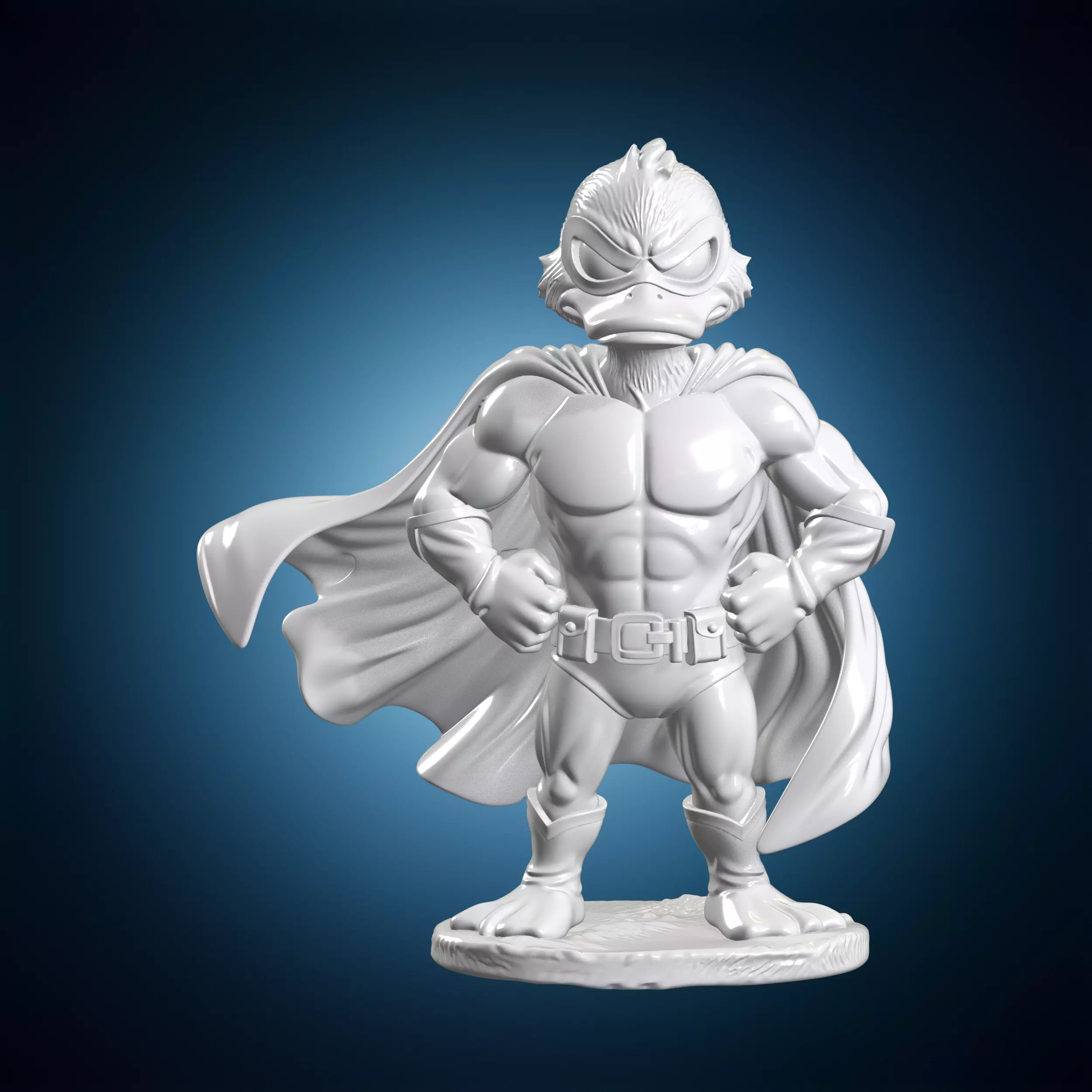 Duck Superhero Battle Figurine 3D Print Model 3D print model