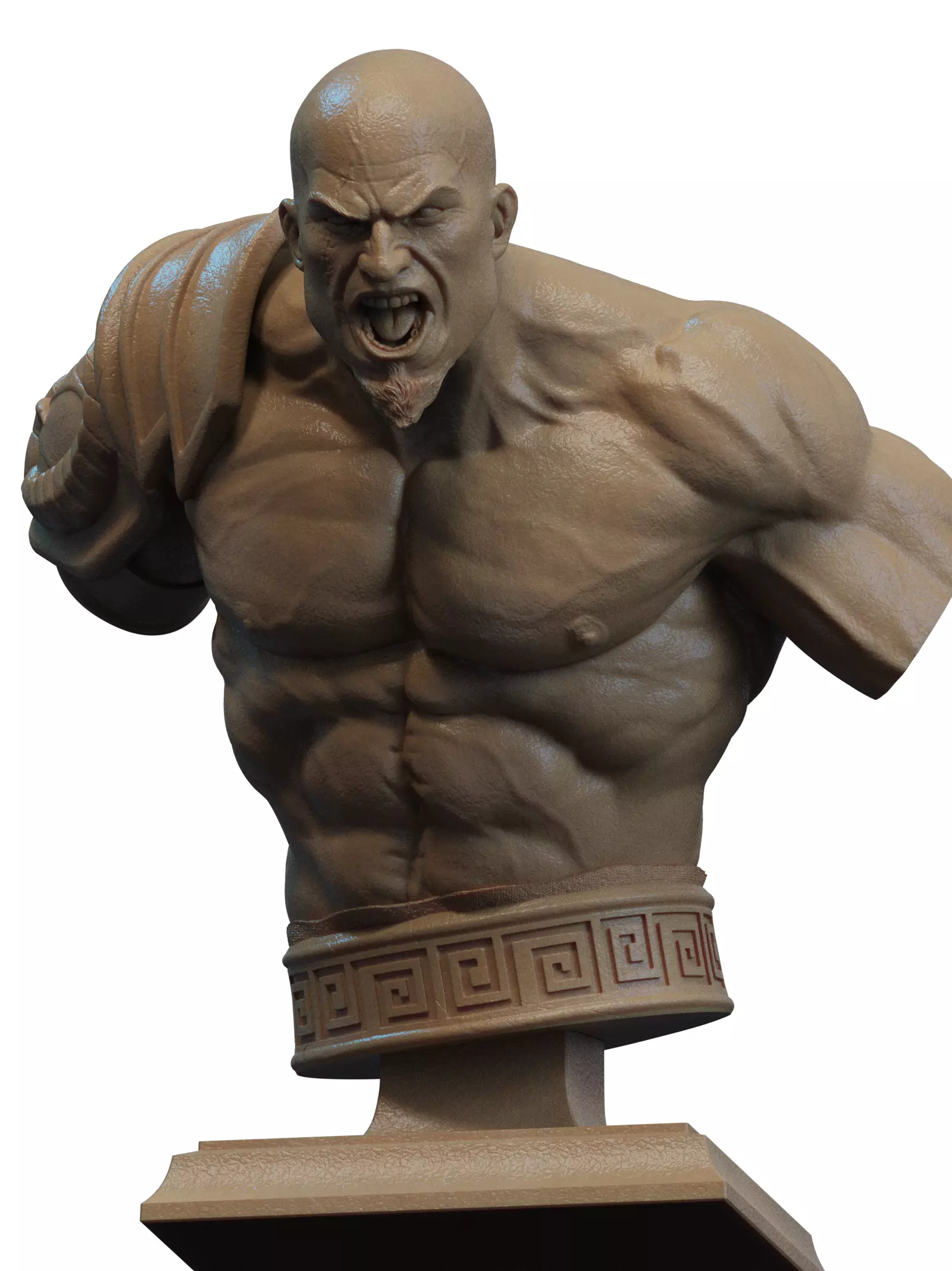 Kratos Bust 3D Print 3D print model