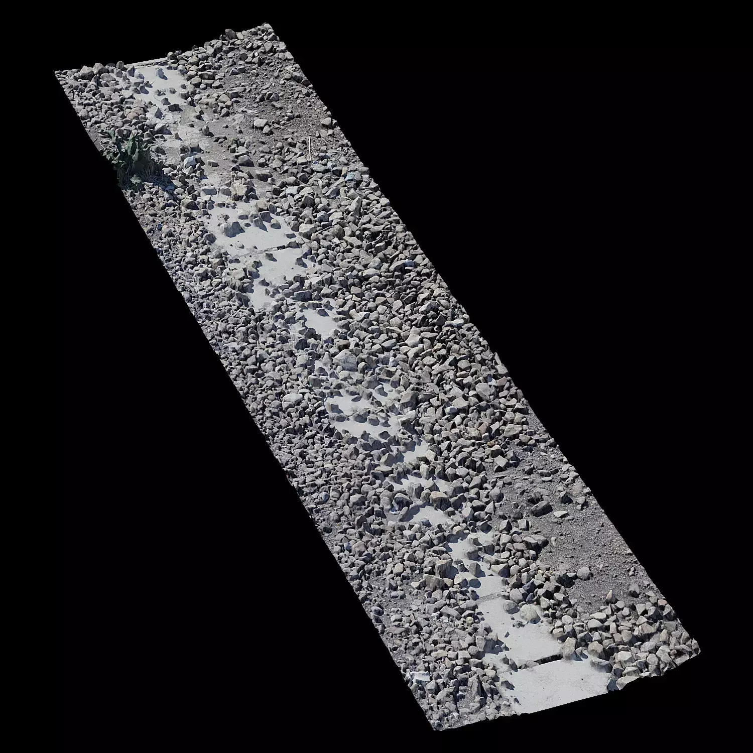 Scan Small Rock Old Road Free 3D model