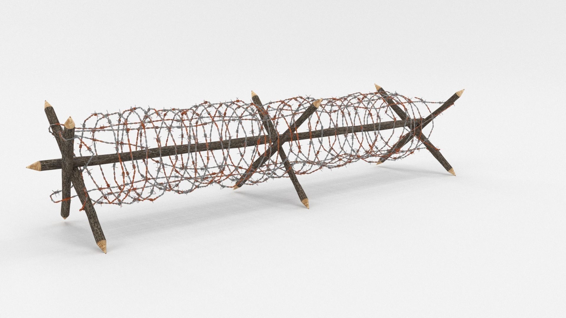 Barb Wire Obstacle 3D model_7