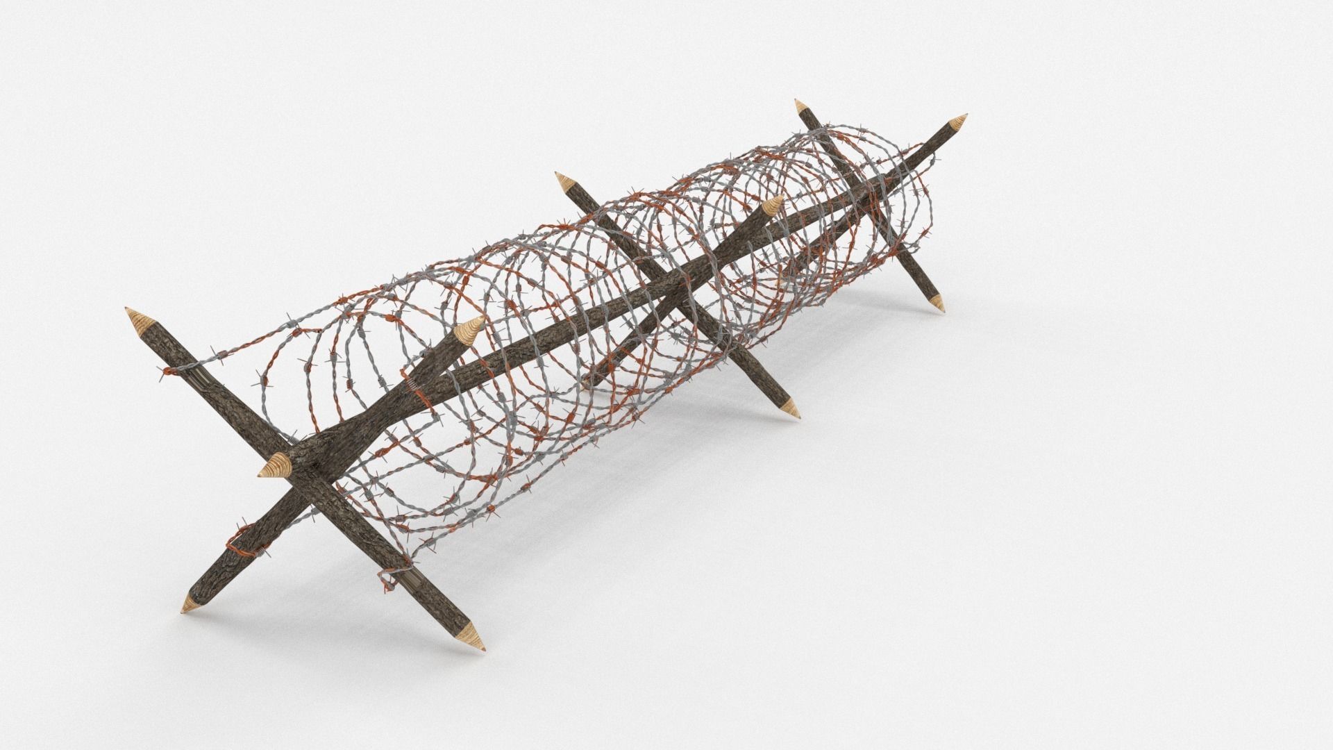 Barb Wire Obstacle 3D model_1