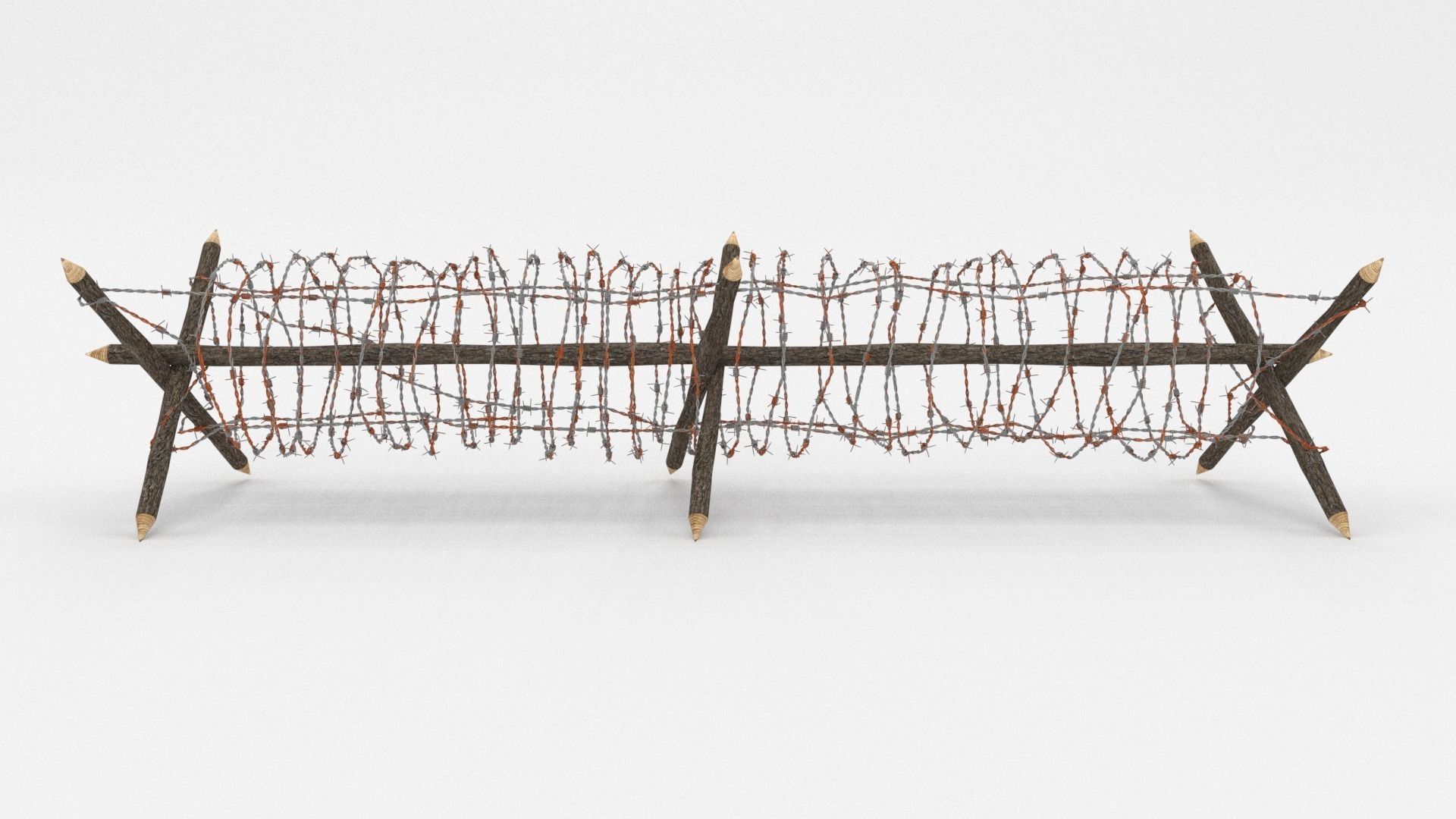 Barb Wire Obstacle 3D model_0