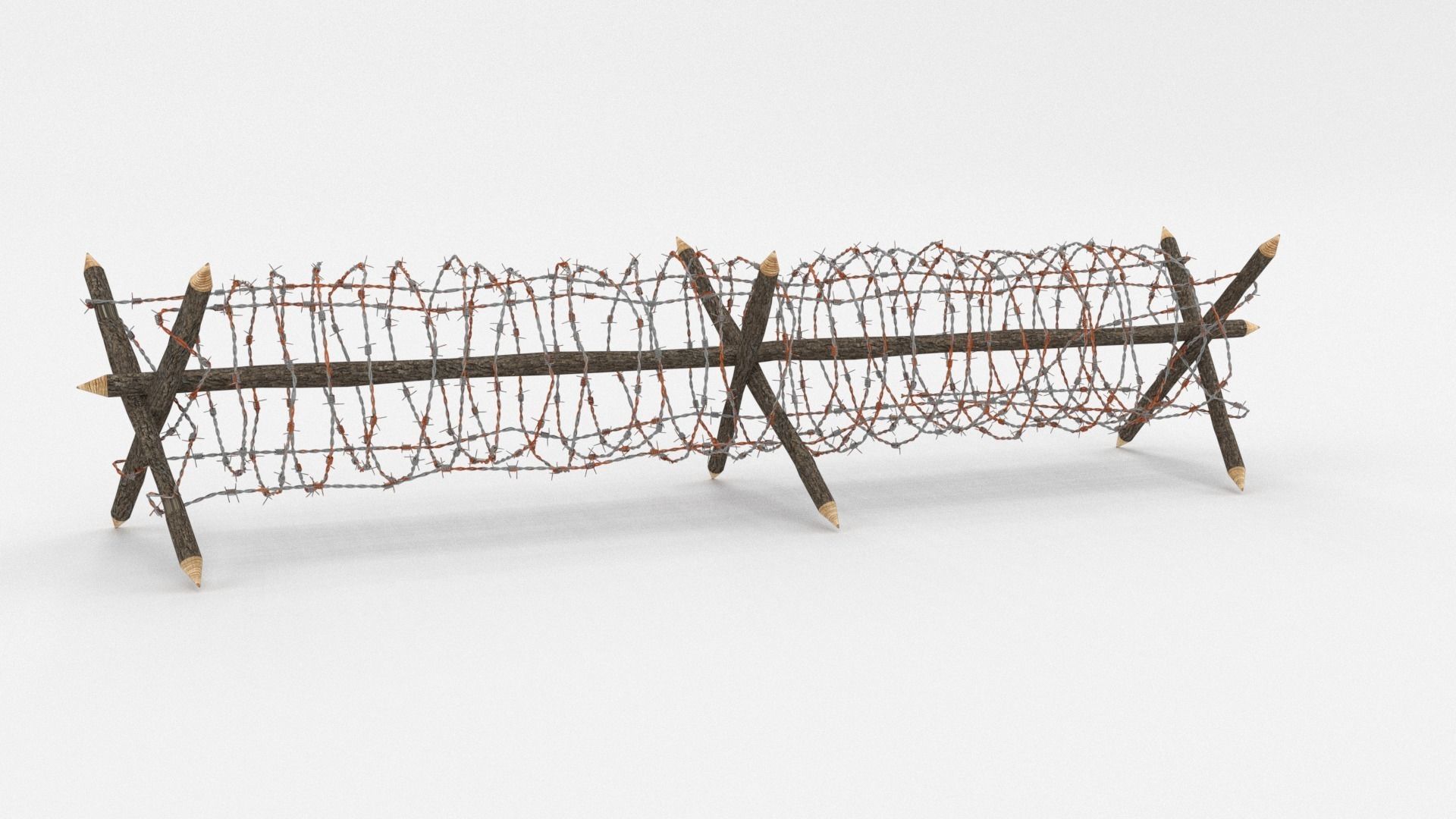 Barb Wire Obstacle 3D model_6