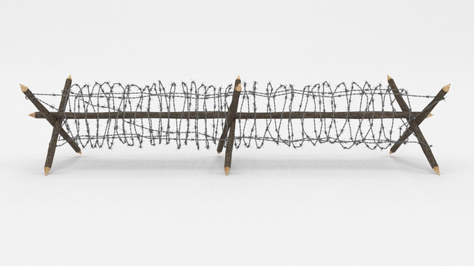 Barb Wire Obstacle 3D model