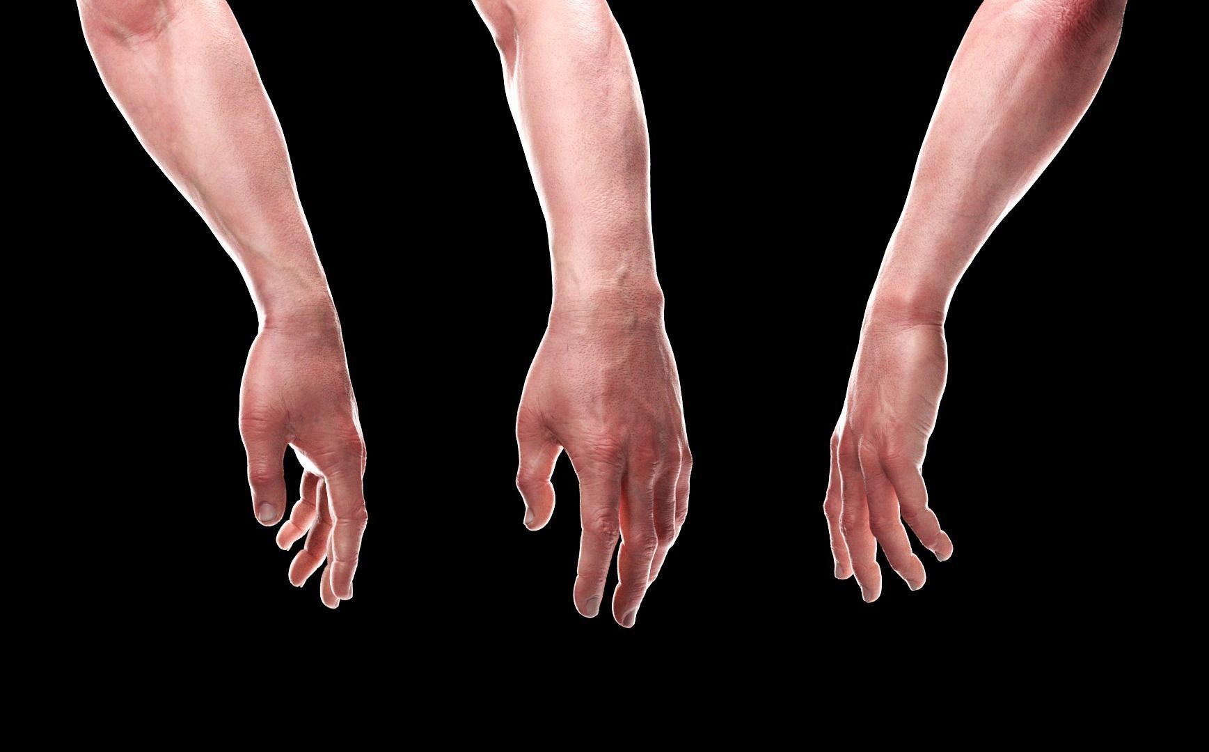 Hand Light skin LowPoly CG Low-poly 3D model_2