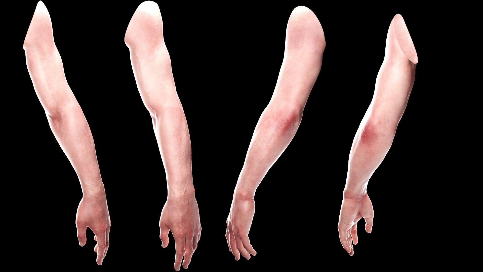 Hand Light skin LowPoly CG Low-poly 3D model_4