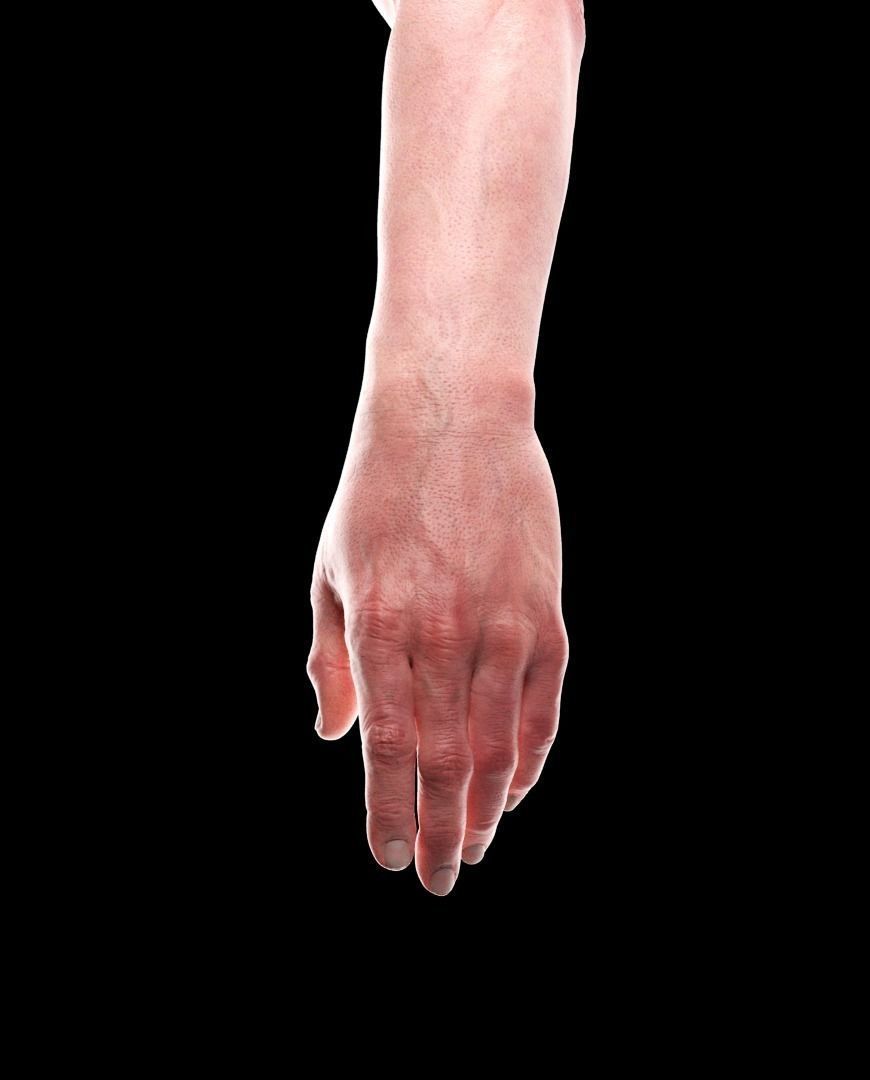 Hand Light skin LowPoly CG Low-poly 3D model_1