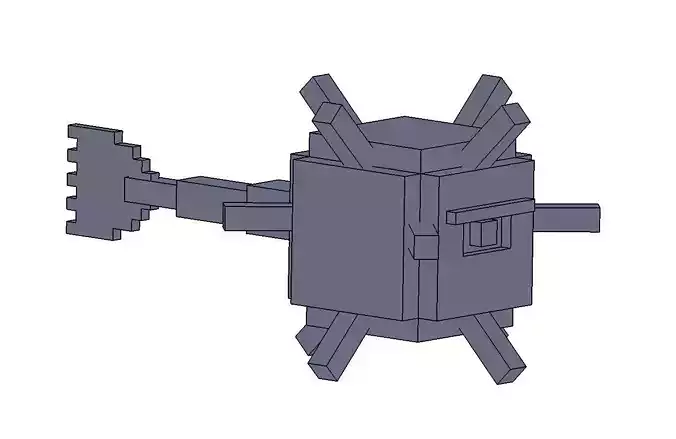Minecraft Guardian 3D print model