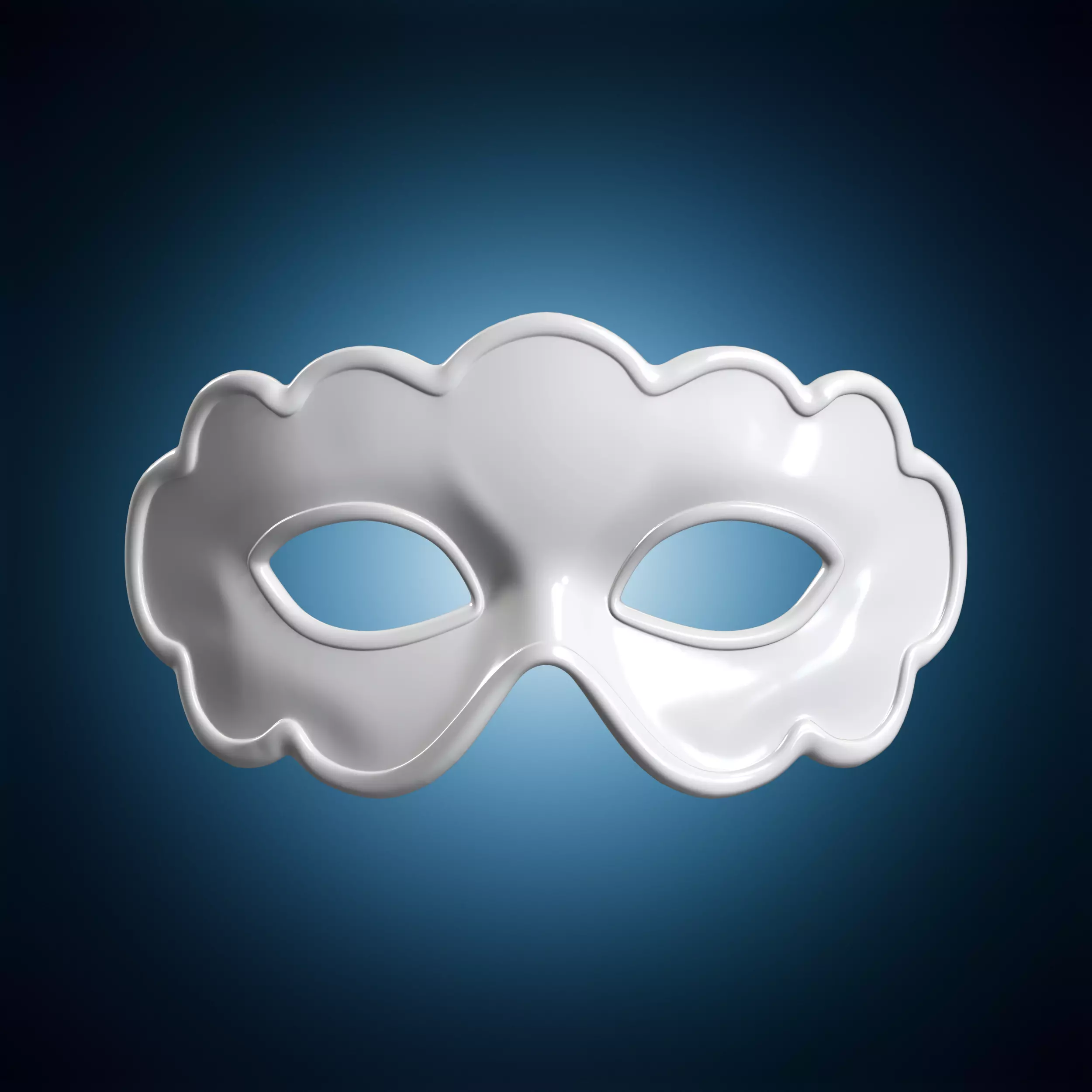 Abstract Cloud Domino Mask 3D Print Model 3D print model