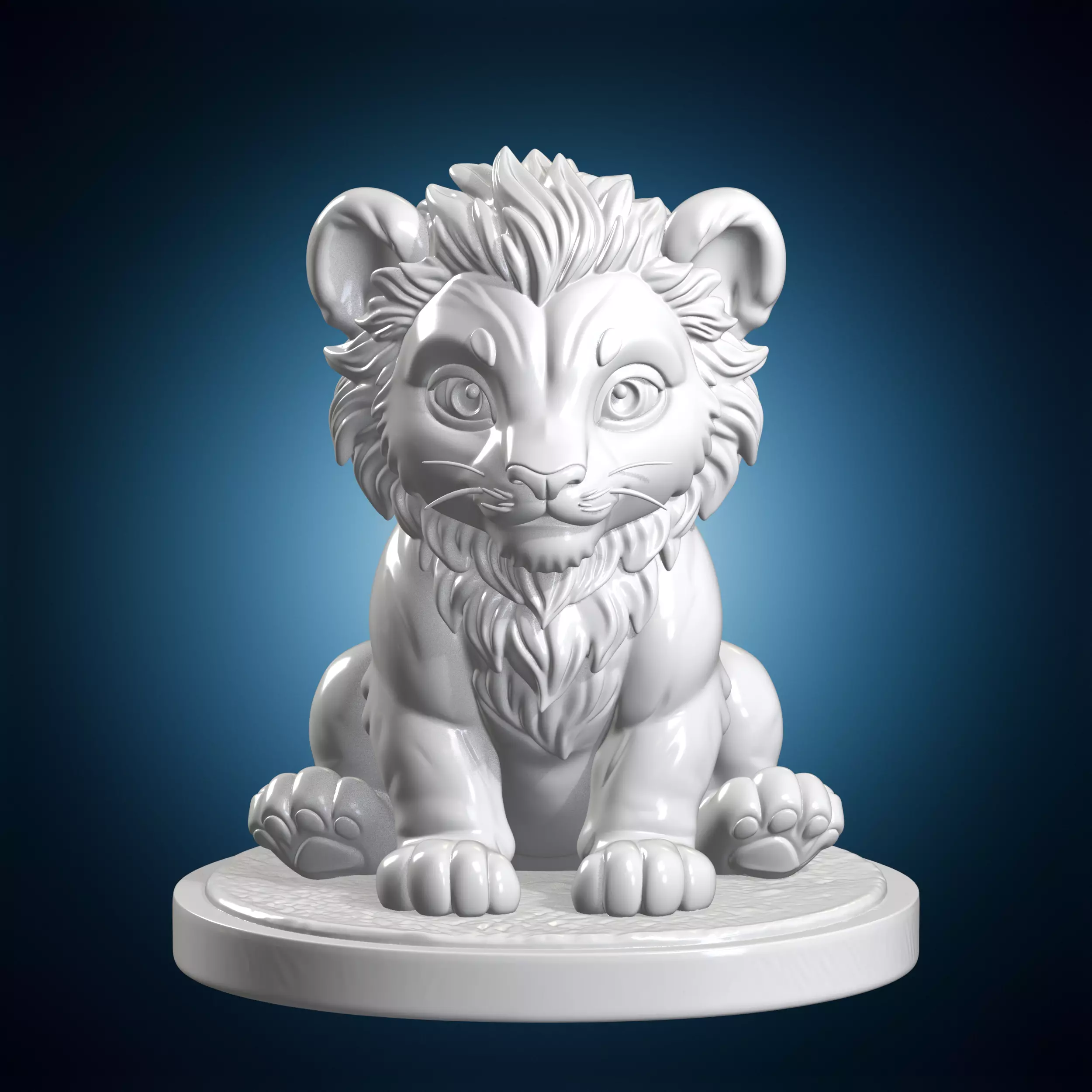 Baby Lion Cub 3D Print Model 3D print model