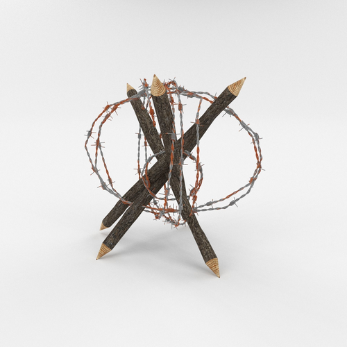 Barb Wire Obstacle 3D model