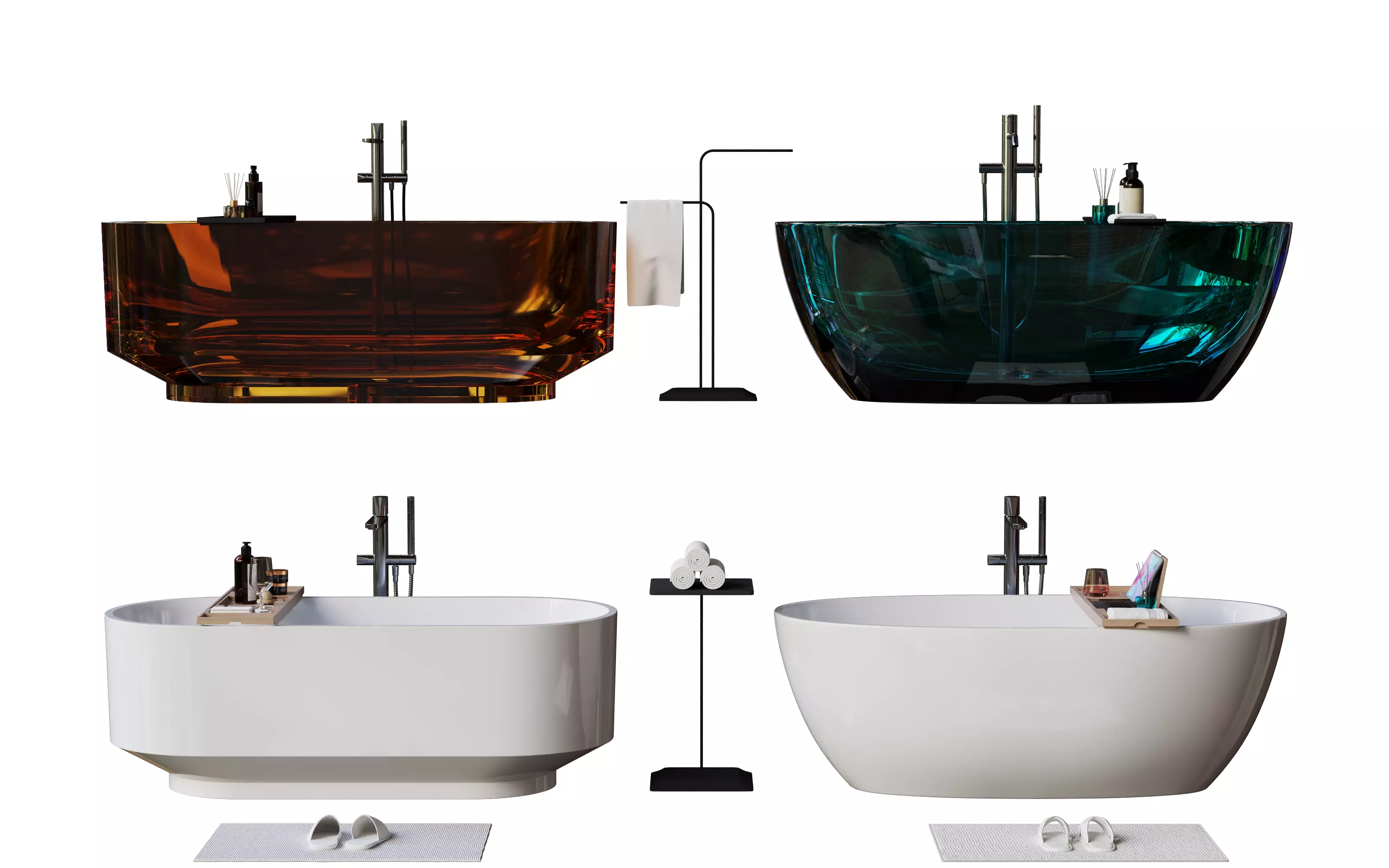 bathtub set02 3D model