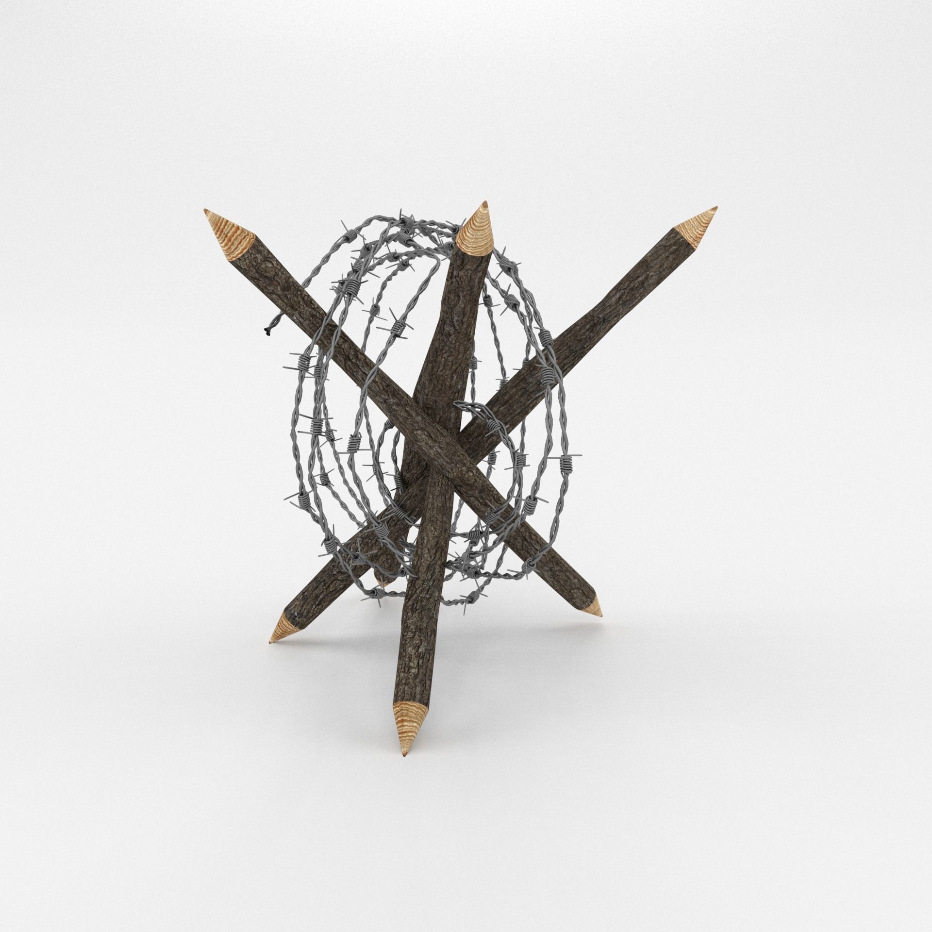 Barb Wire Obstacle 3D model_6