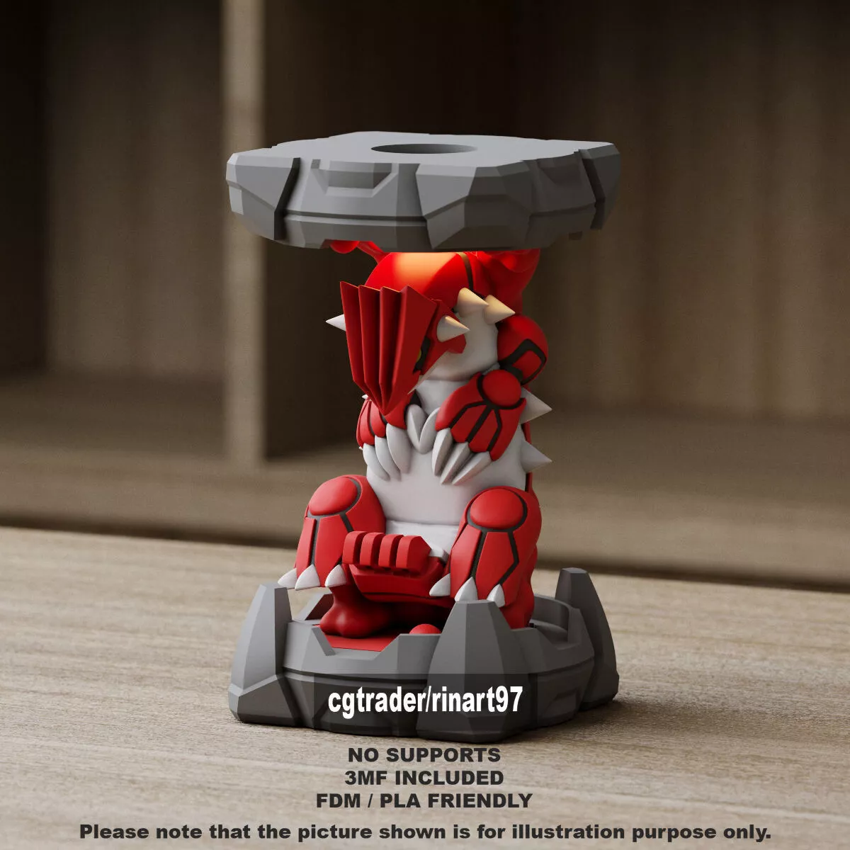 Groudon in the Clone Lab 3D print model