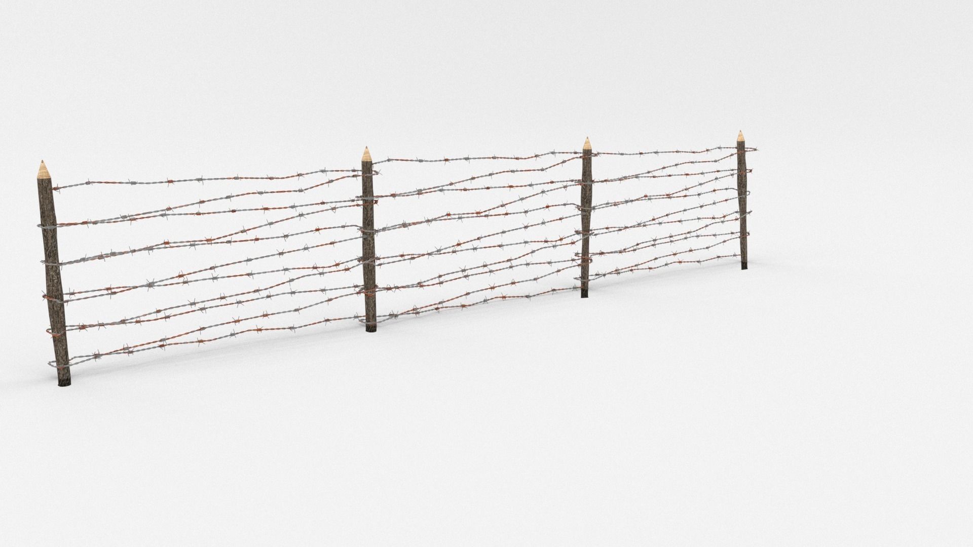 Barb Wire Obstacle 3D model_3