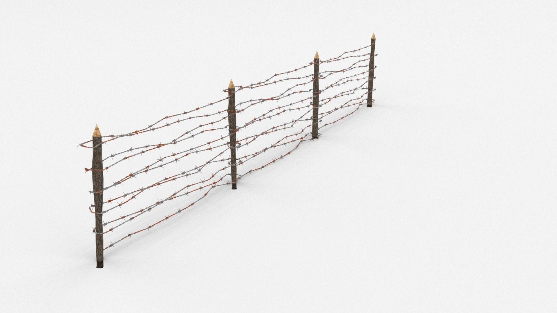 Barb Wire Obstacle 3D model_2