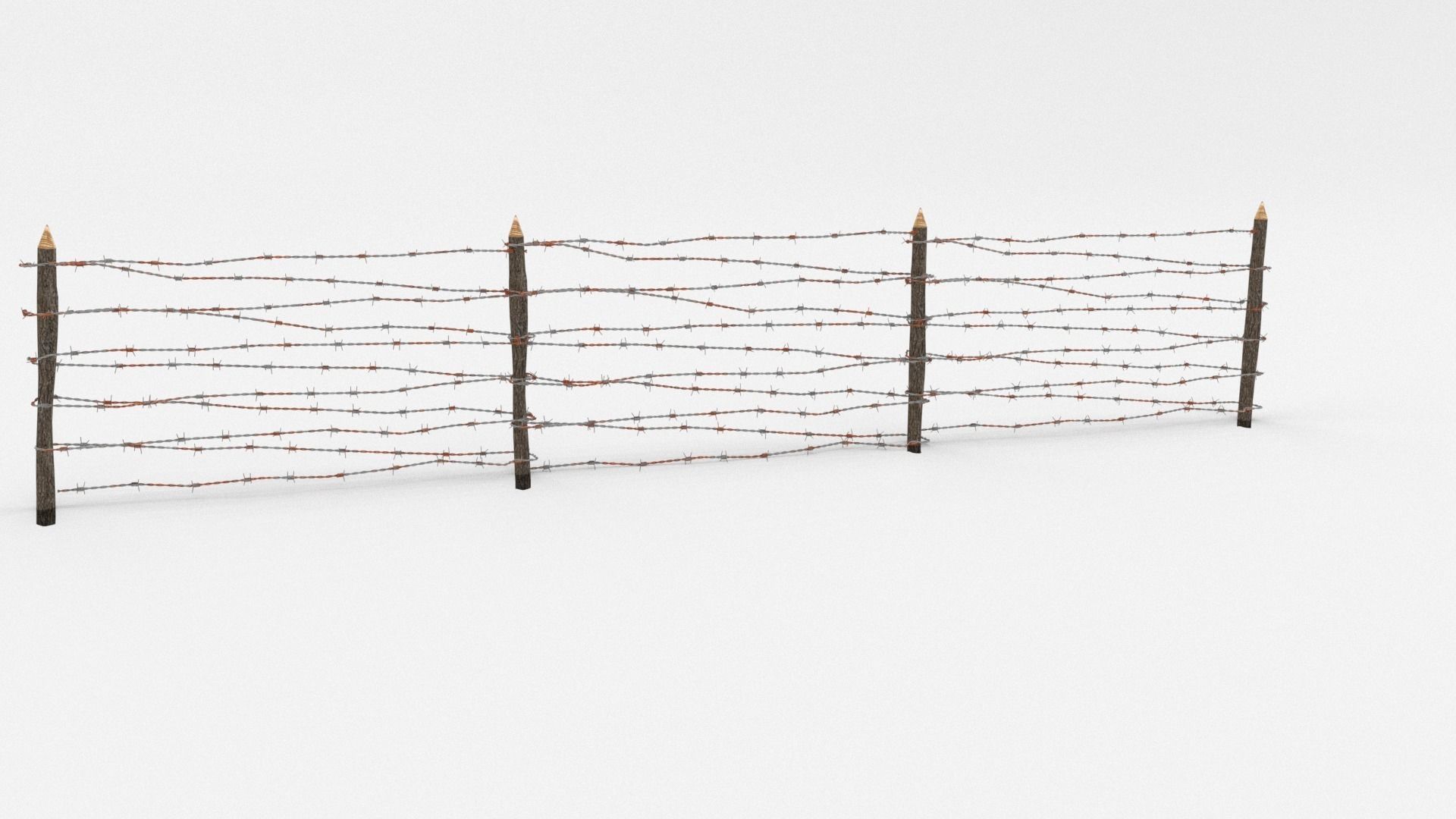 Barb Wire Obstacle 3D model_1