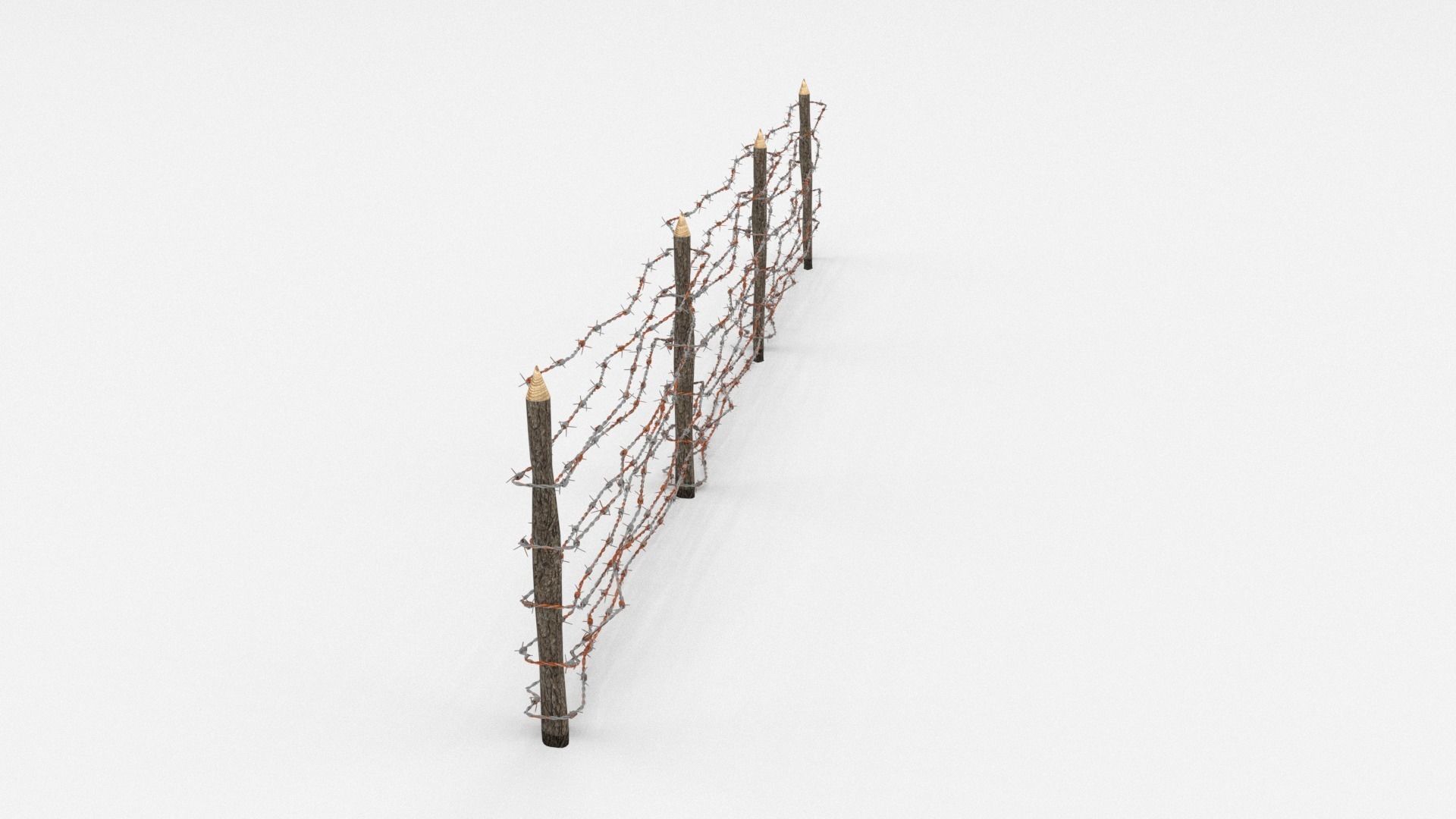 Barb Wire Obstacle 3D model_4