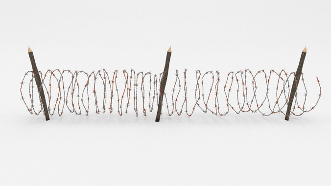 Barb Wire Obstacle 3D model