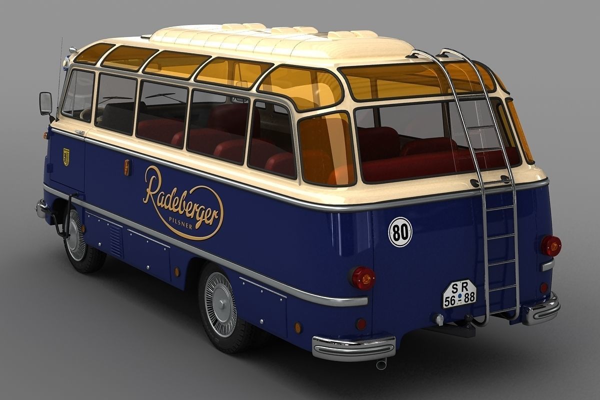 ROBUR  LO 2500  Bus  1961 3D model_2
