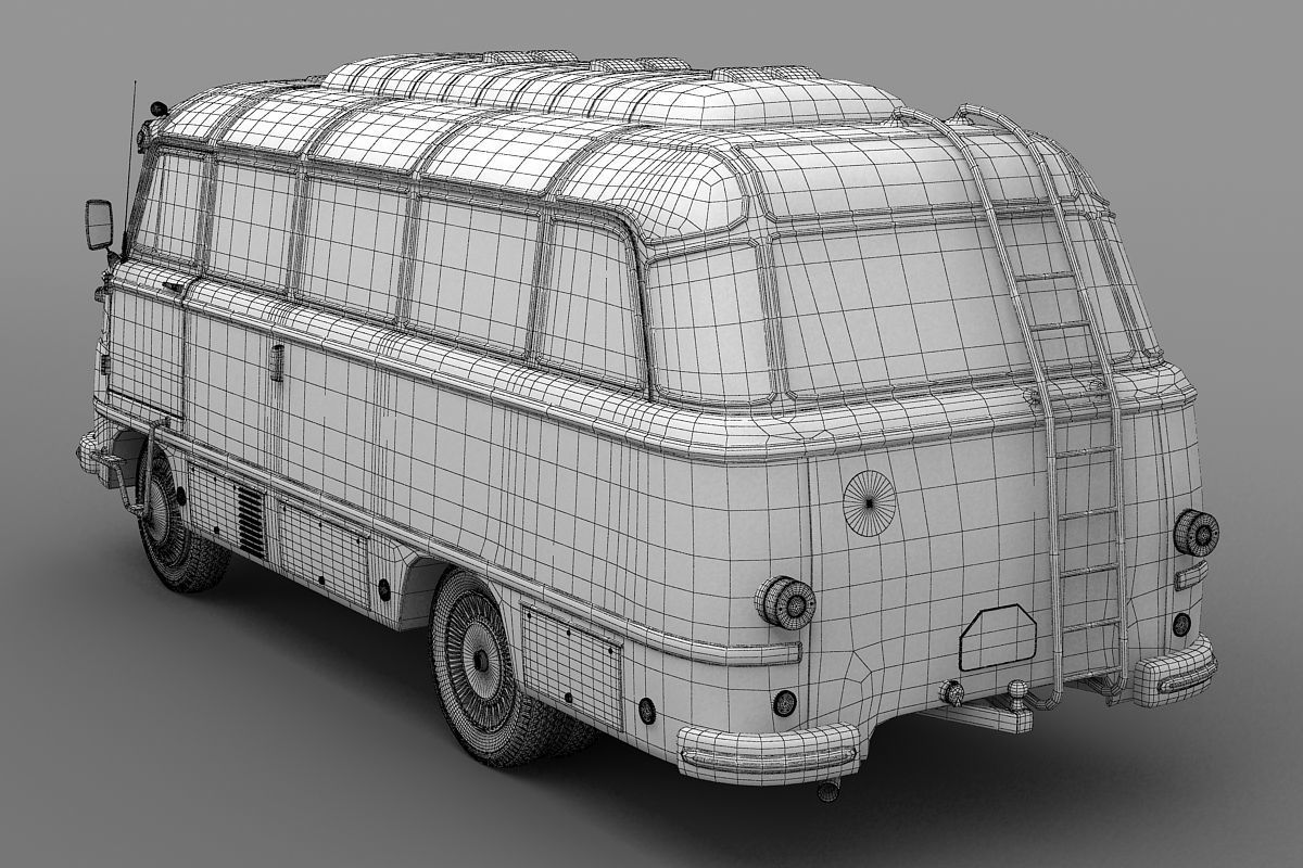 ROBUR  LO 2500  Bus  1961 3D model_8