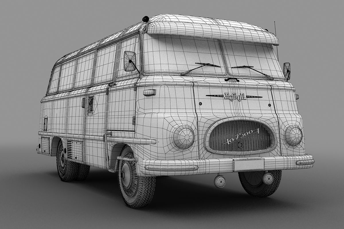 ROBUR  LO 2500  Bus  1961 3D model_10