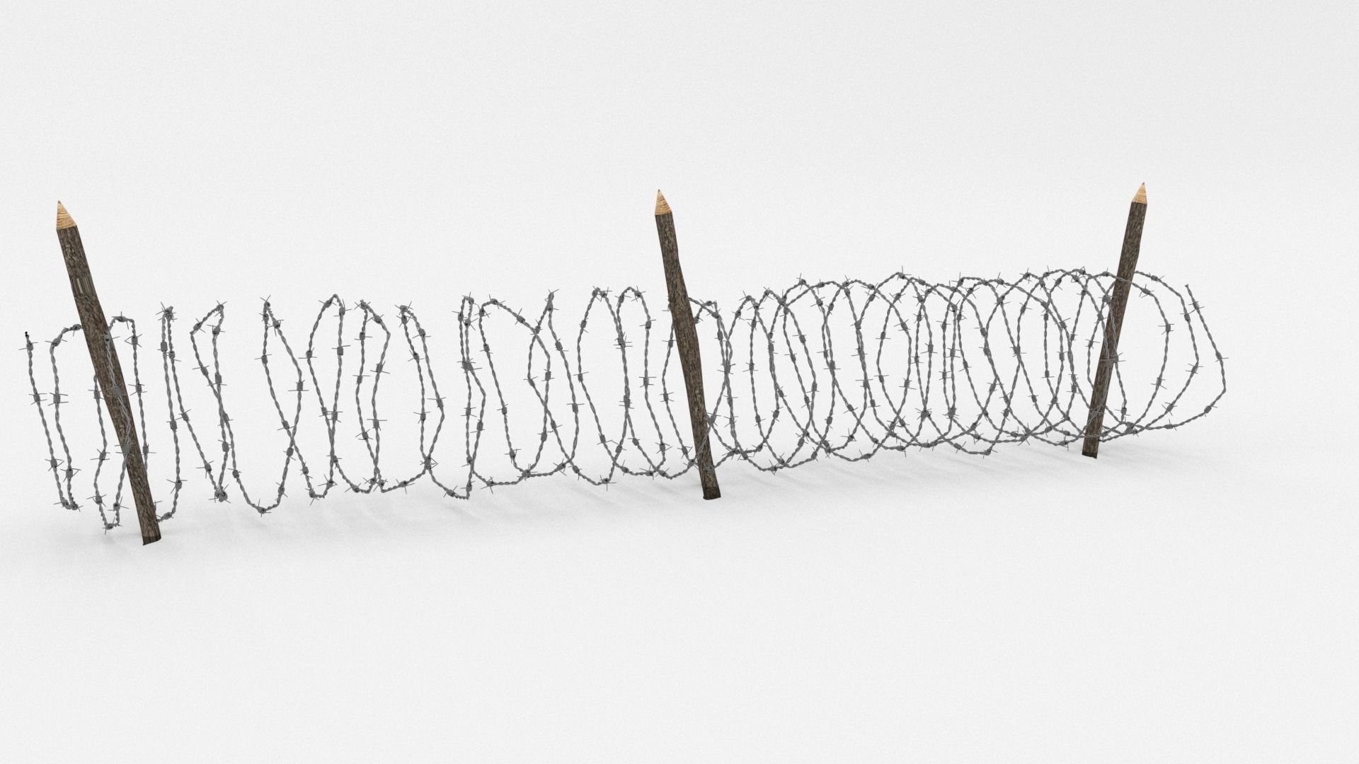 Barb Wire Obstacle 3D model_5