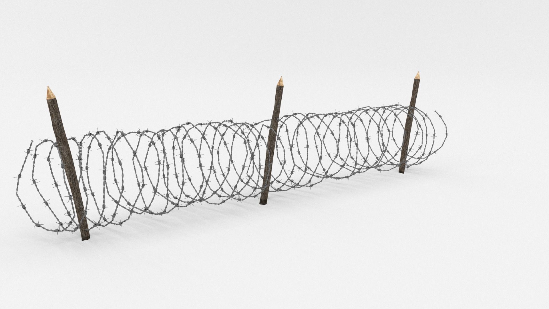 Barb Wire Obstacle 3D model_1