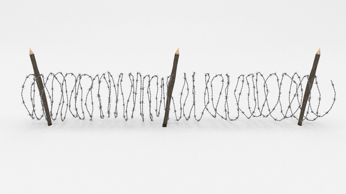 Barb Wire Obstacle 3D model