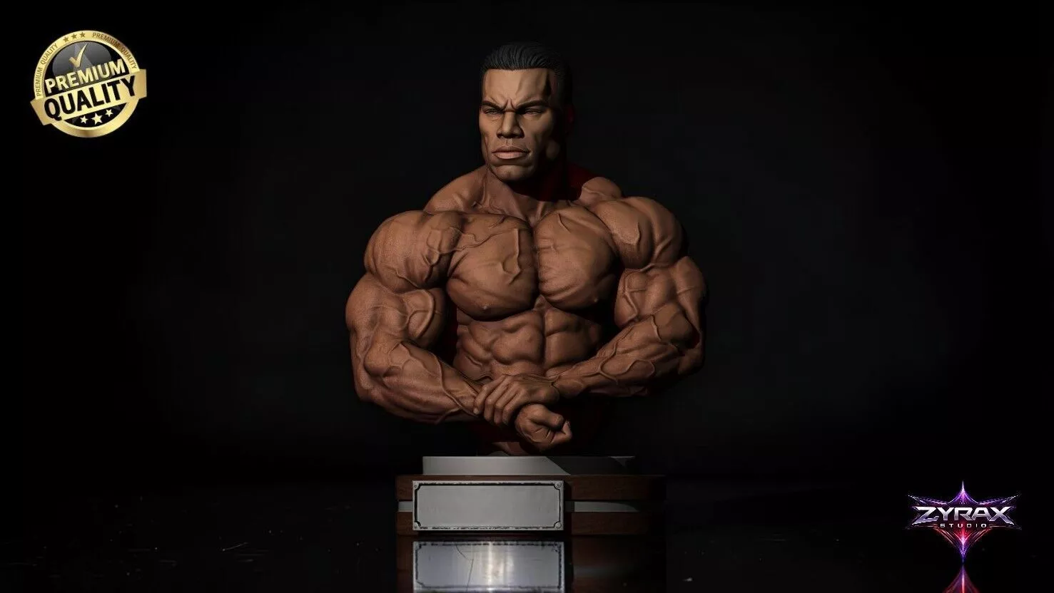 Kevin Levrone Bust STL Trophy Bodybuilding Legend 3D Print 3D print model