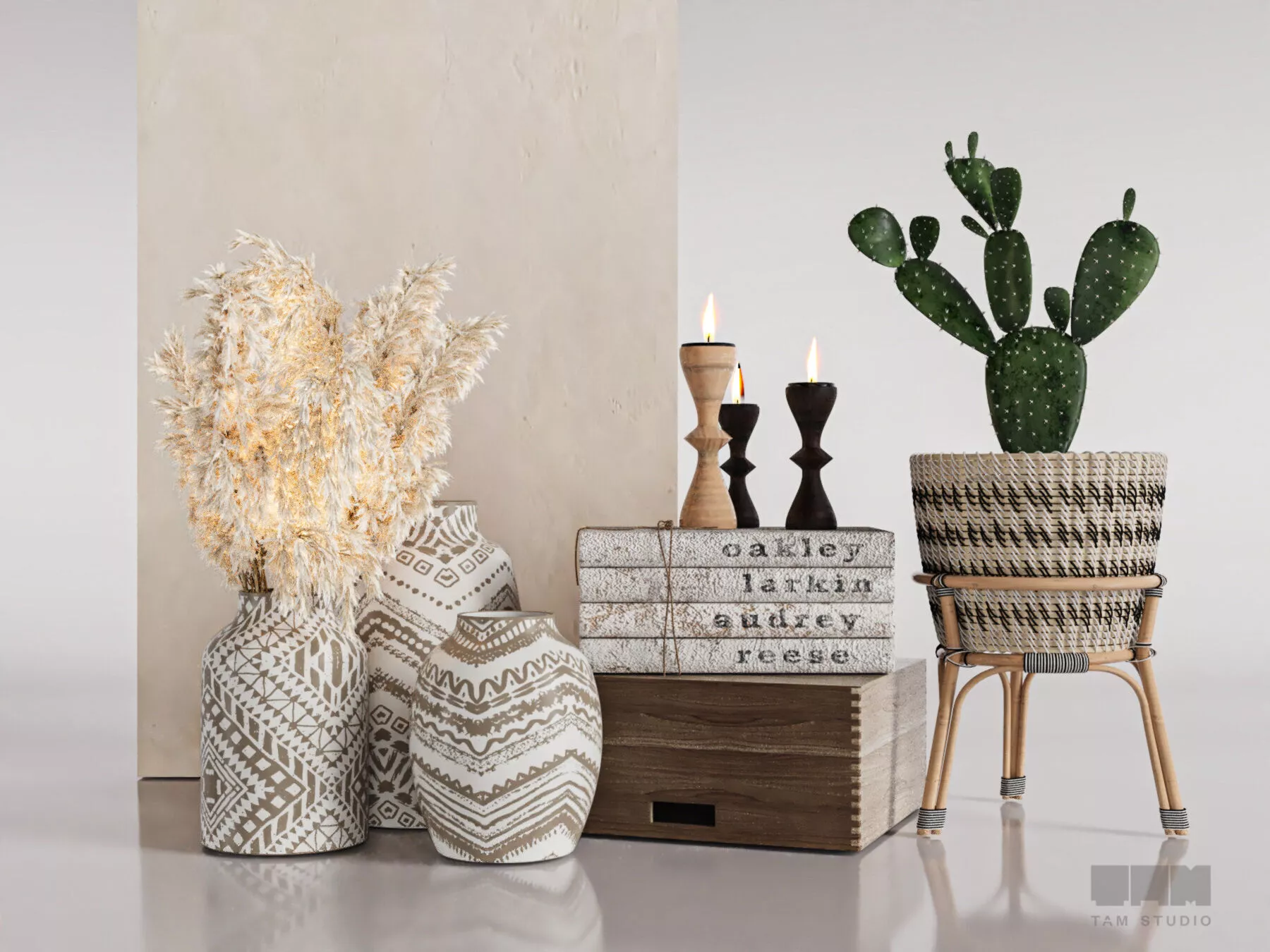 Boho-Chic Decorative Still Life Set 3D model