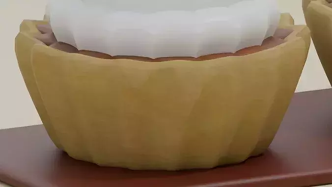Stylized Cherry Cupcakes 3D model 6