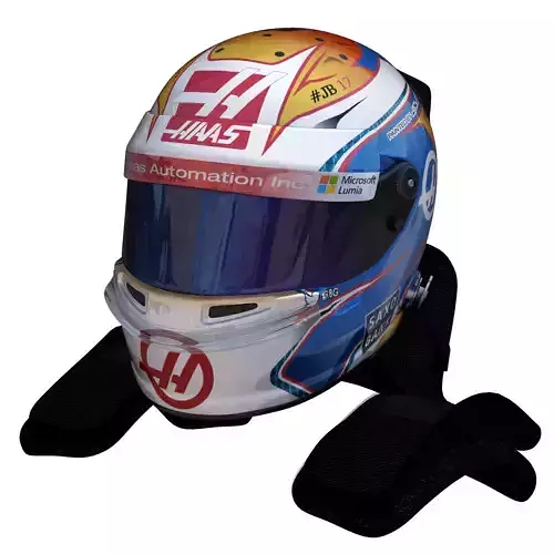Grosjean Helmet 2016 Low-poly 3D model