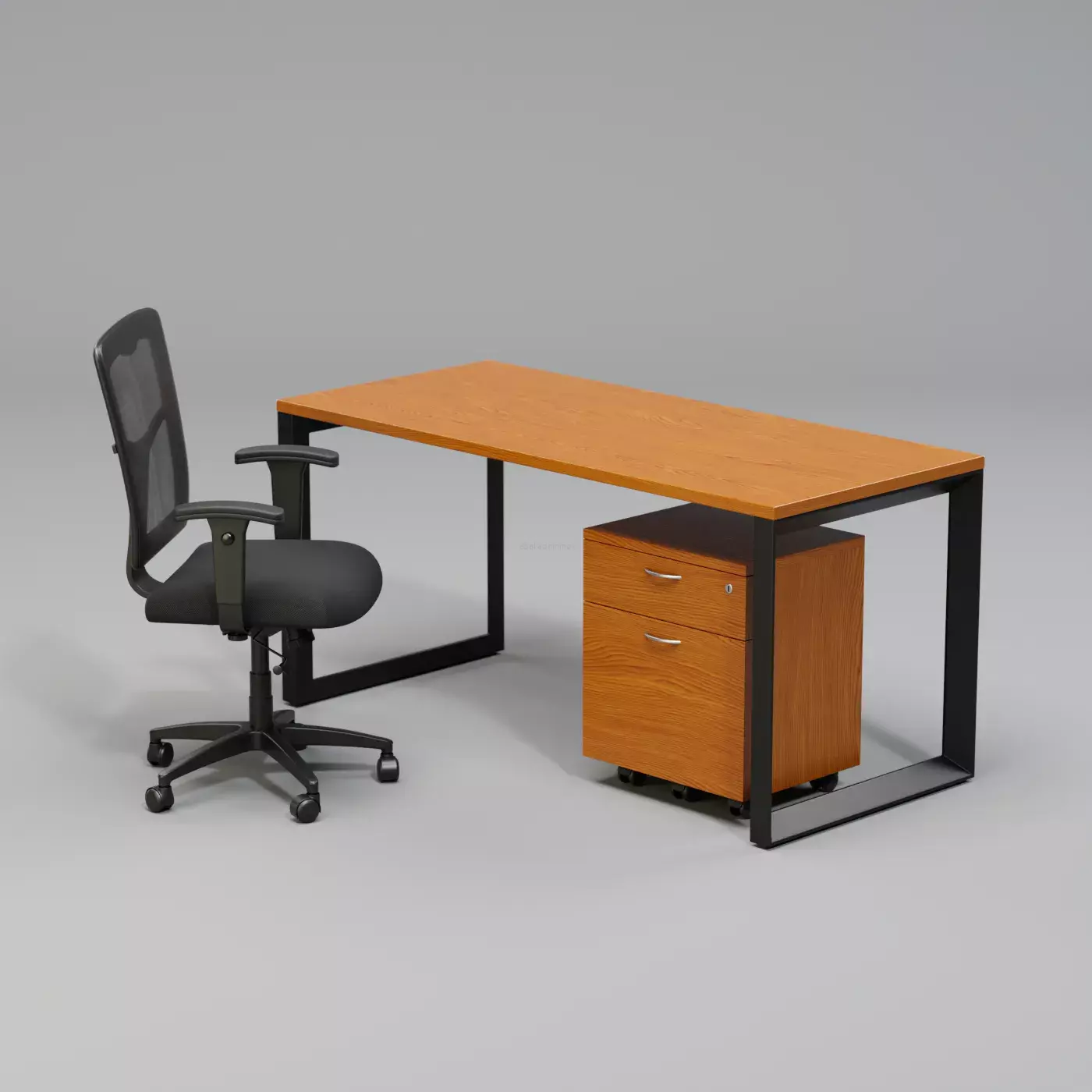 Office Chair Desk Set Free 3D model