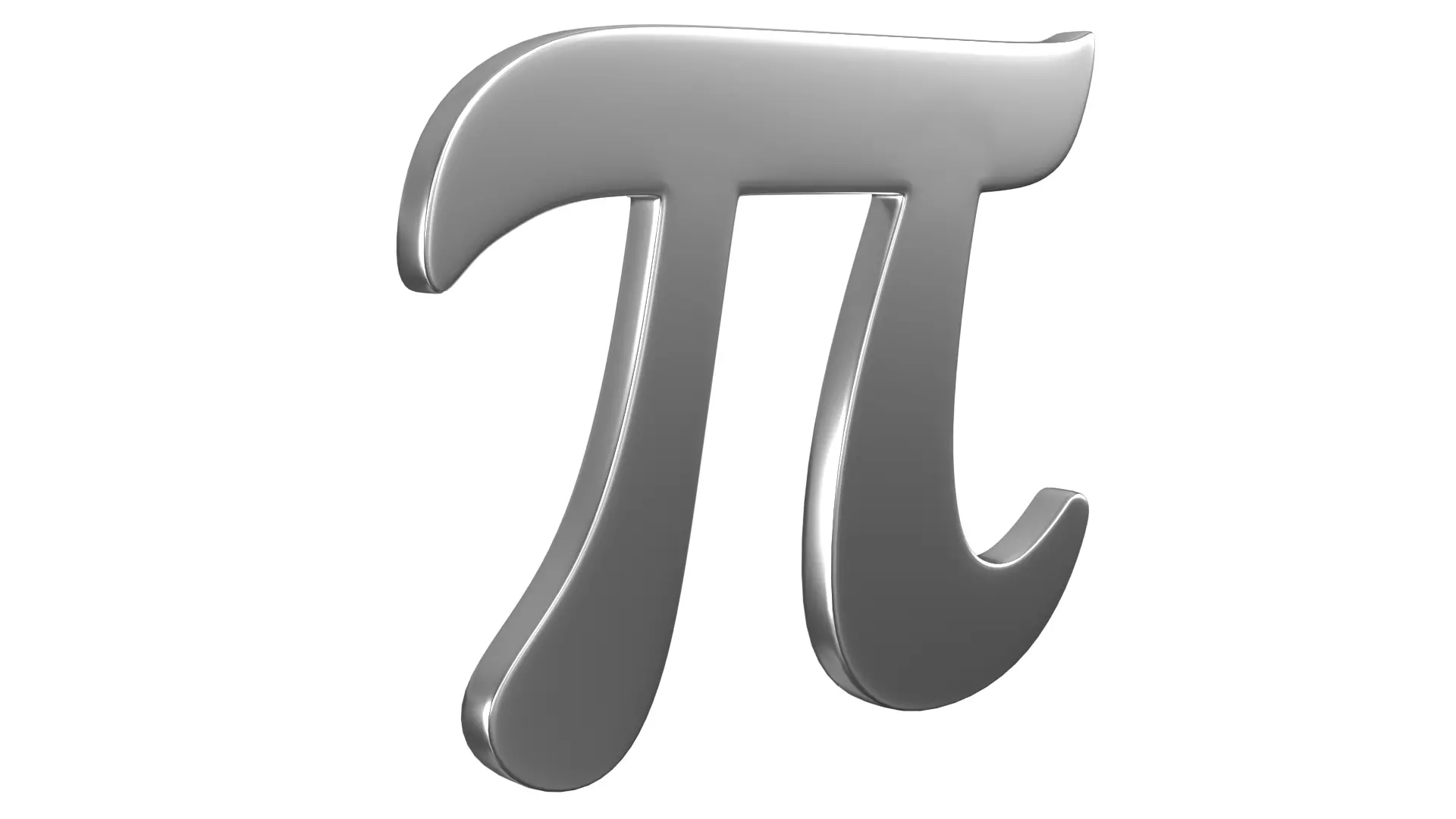 Pi Symbol PBR Low-poly 3D model