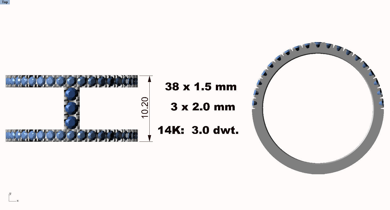 Double bridge wide band 3D print model_5