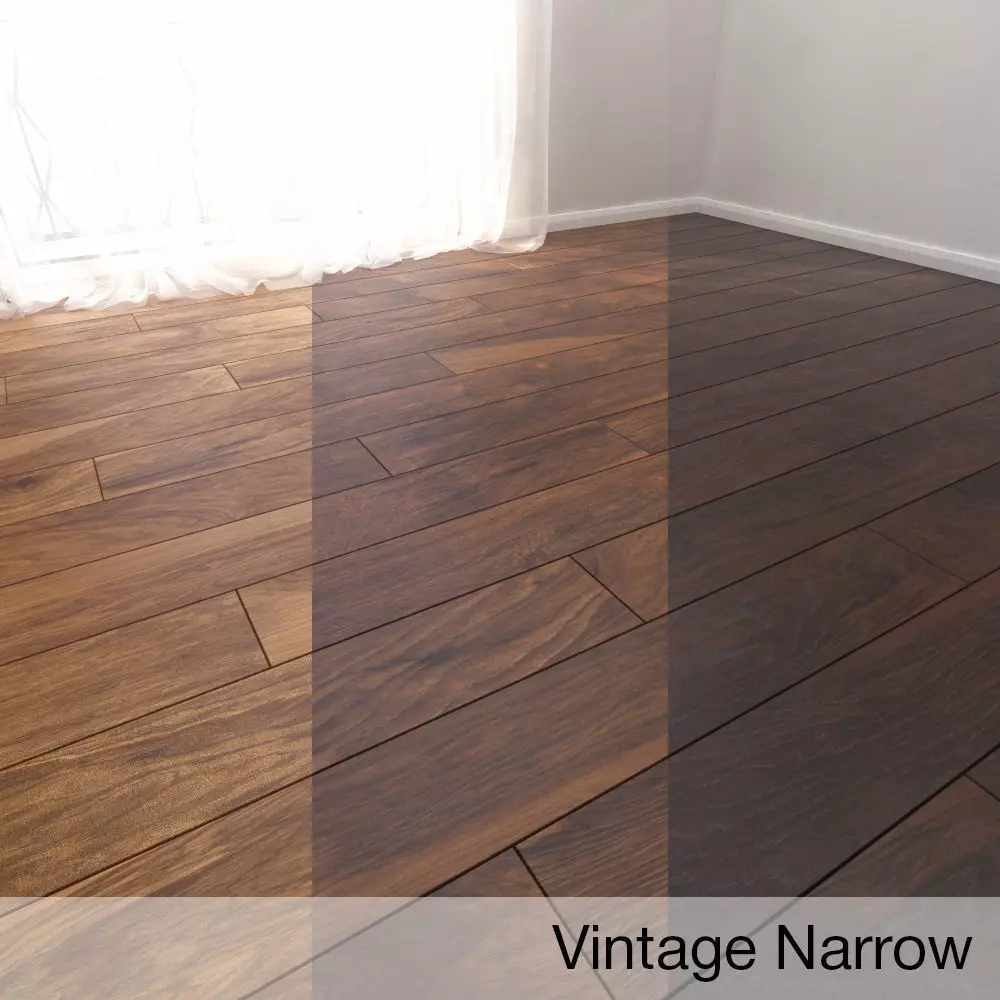 Parquet Floor Vintage Narrow 3D model_0