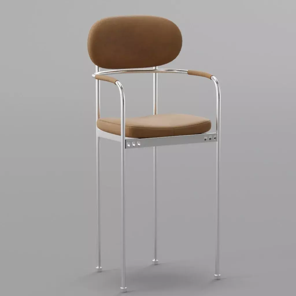 Brown Leather Office Chair Free 3D model